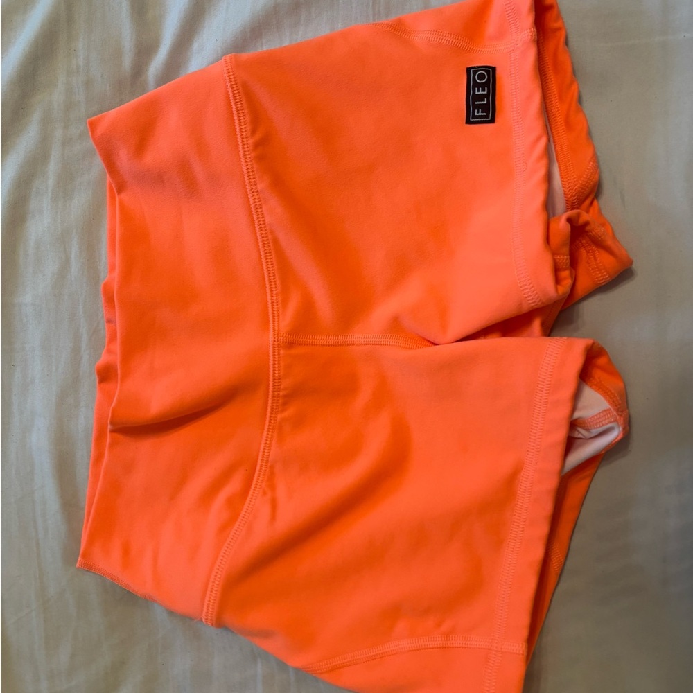 Fleo Women's Vibrant Orange Athletic Shorts 3.25”